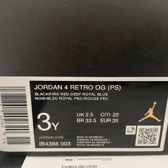 Nike Jordan 4 Retro Boys Sneakers - Picture 1 of 5